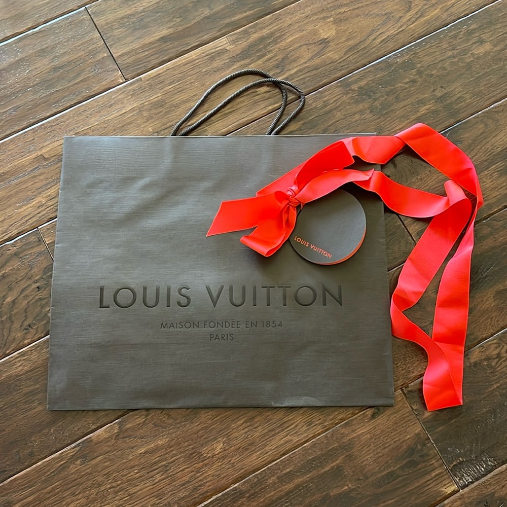 Vintage Louis Vuitton Shopping Bag & Ribbon with Card